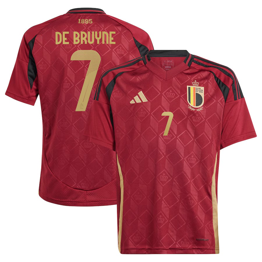 Maillot Belgique Enfant Domicile Euro 2024 De Bruyne