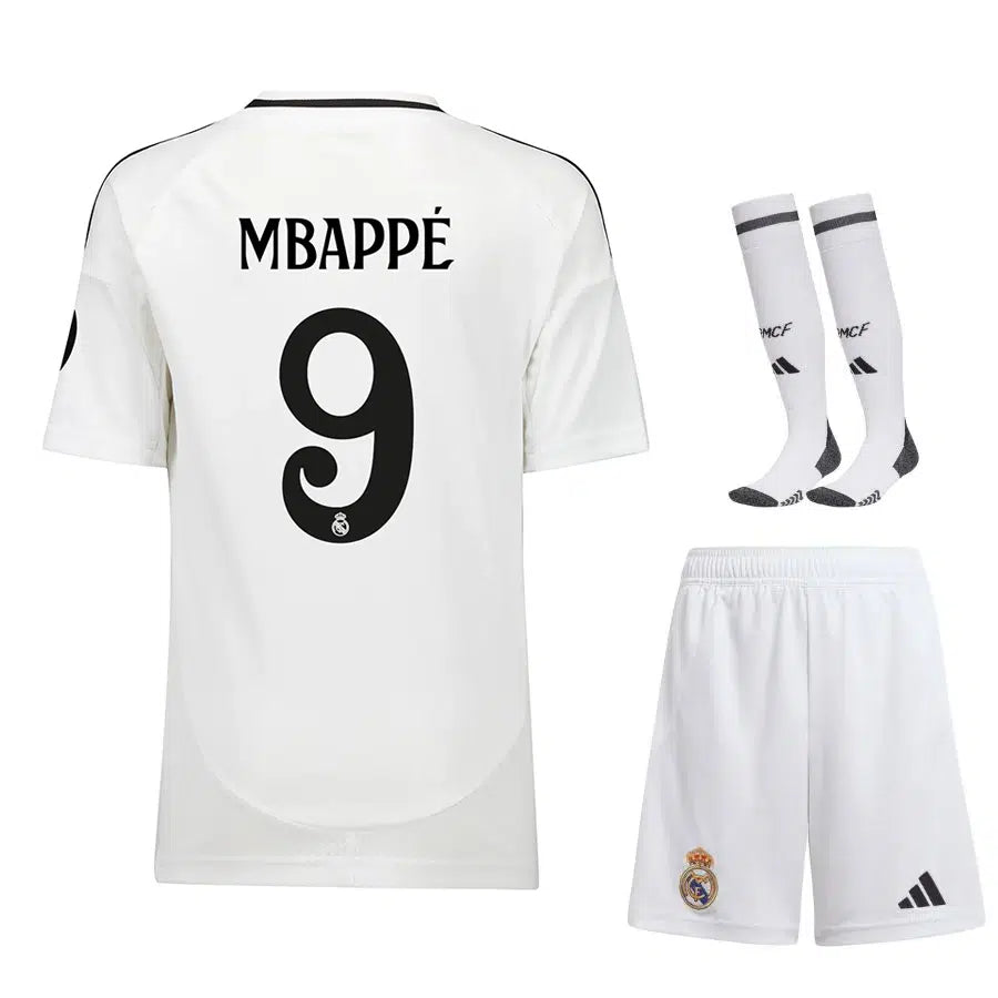 Maillot Kit Enfant Real Madrid Domicile 2024 2025 Mbappe copy