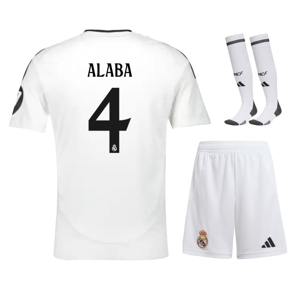 Maillot Kit Enfant Real Madrid Domicile 2024 2025 Alaba