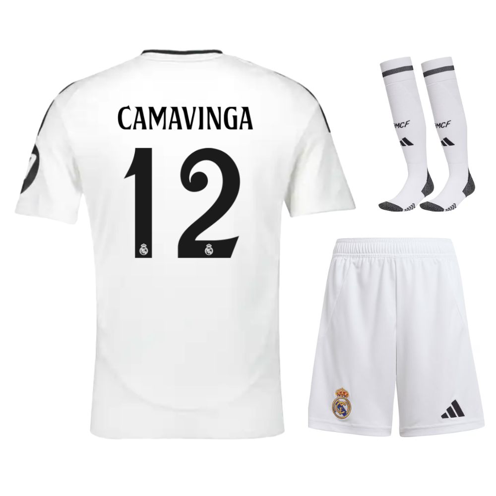 Maillot Kit Enfant Real Madrid Domicile 2024 2025 Camavinga